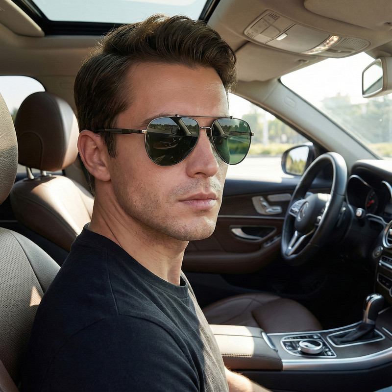 عینک آفتابی خلبانی مردانه آلبرت وگ مدل 6322C21P144 Polarized Sacramento