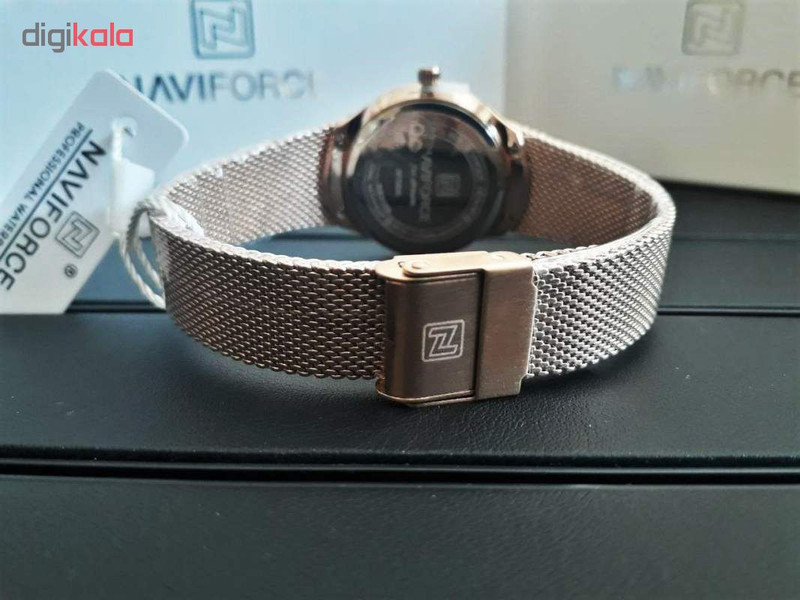 ساعت مچی عقربه ای زنانه نیوی فورس مدل NF5004-RG-BL