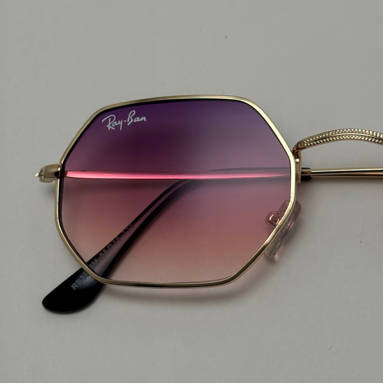 عینک شب ریبن Ray-ban صورتب هایلایت فریم طلایی کد RB 3556