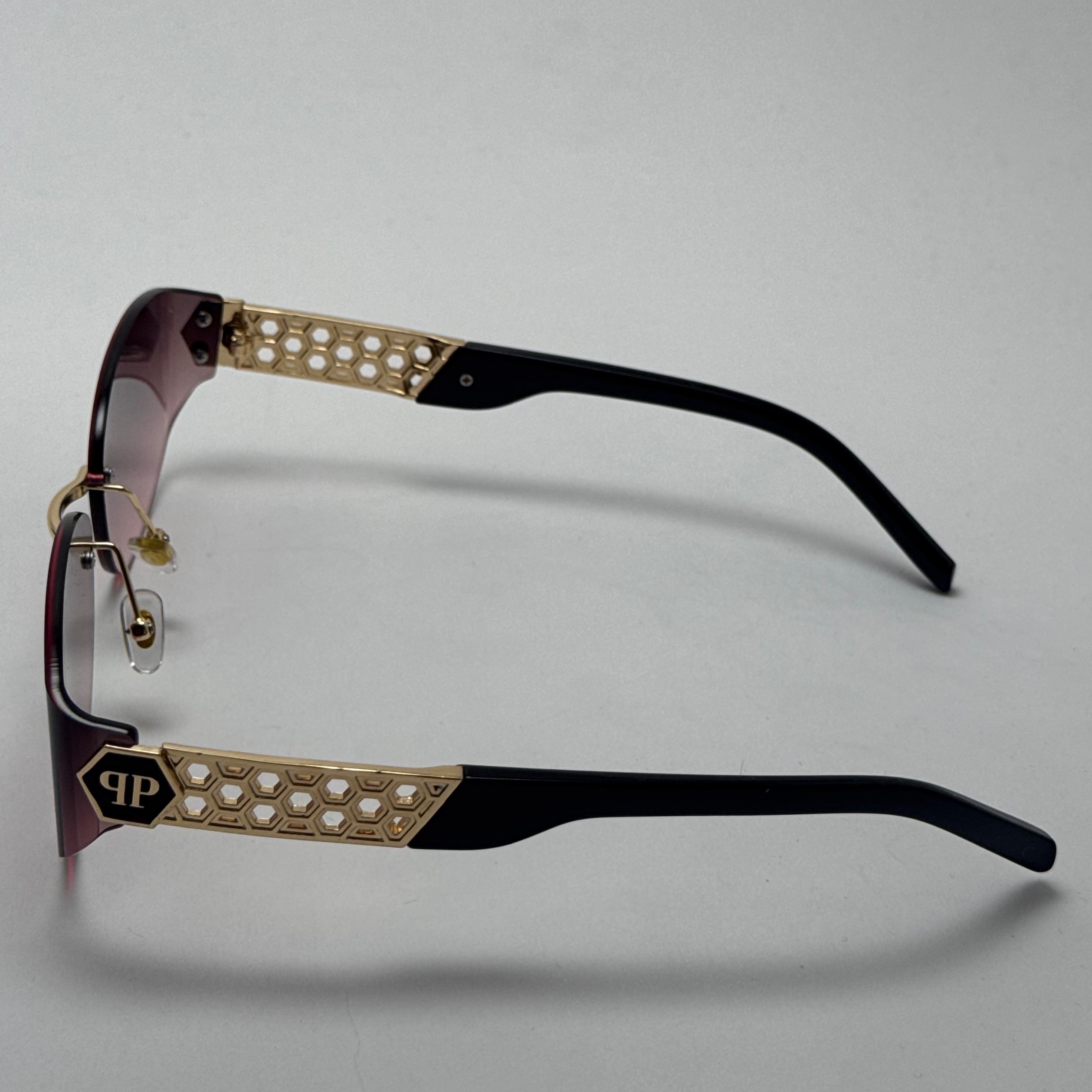 عینک آفتابی فیلیپ پلین Philip Plein مدل Luxury Shield فریم لس بنفش صورتی - لنز UV400