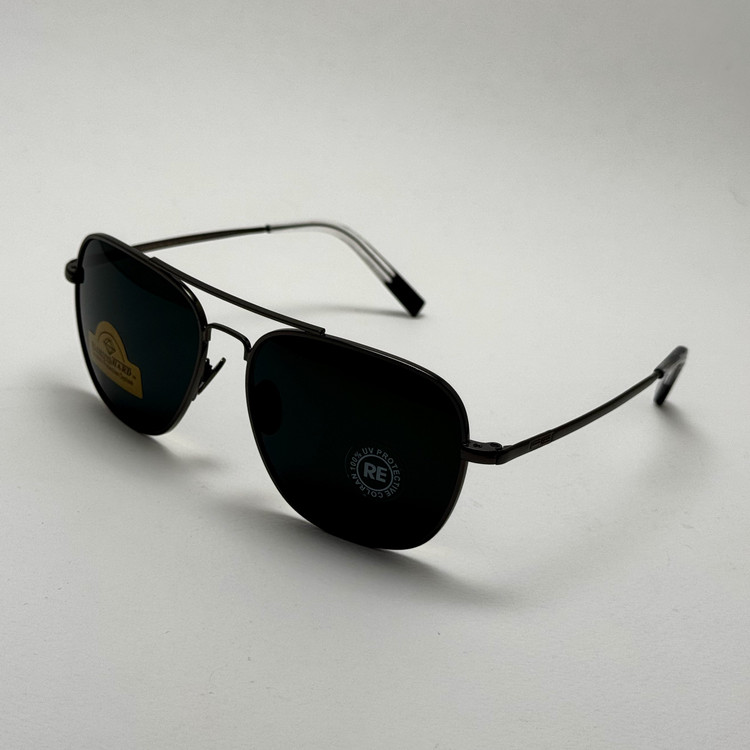 عینک آفتابی خلبانی رندولف شیشه سنگ آنتی رفلکس مشکی فریم نوک مدادی فول پک RANDOLPH AVIATOR RE 58 24K WHITE GOLD