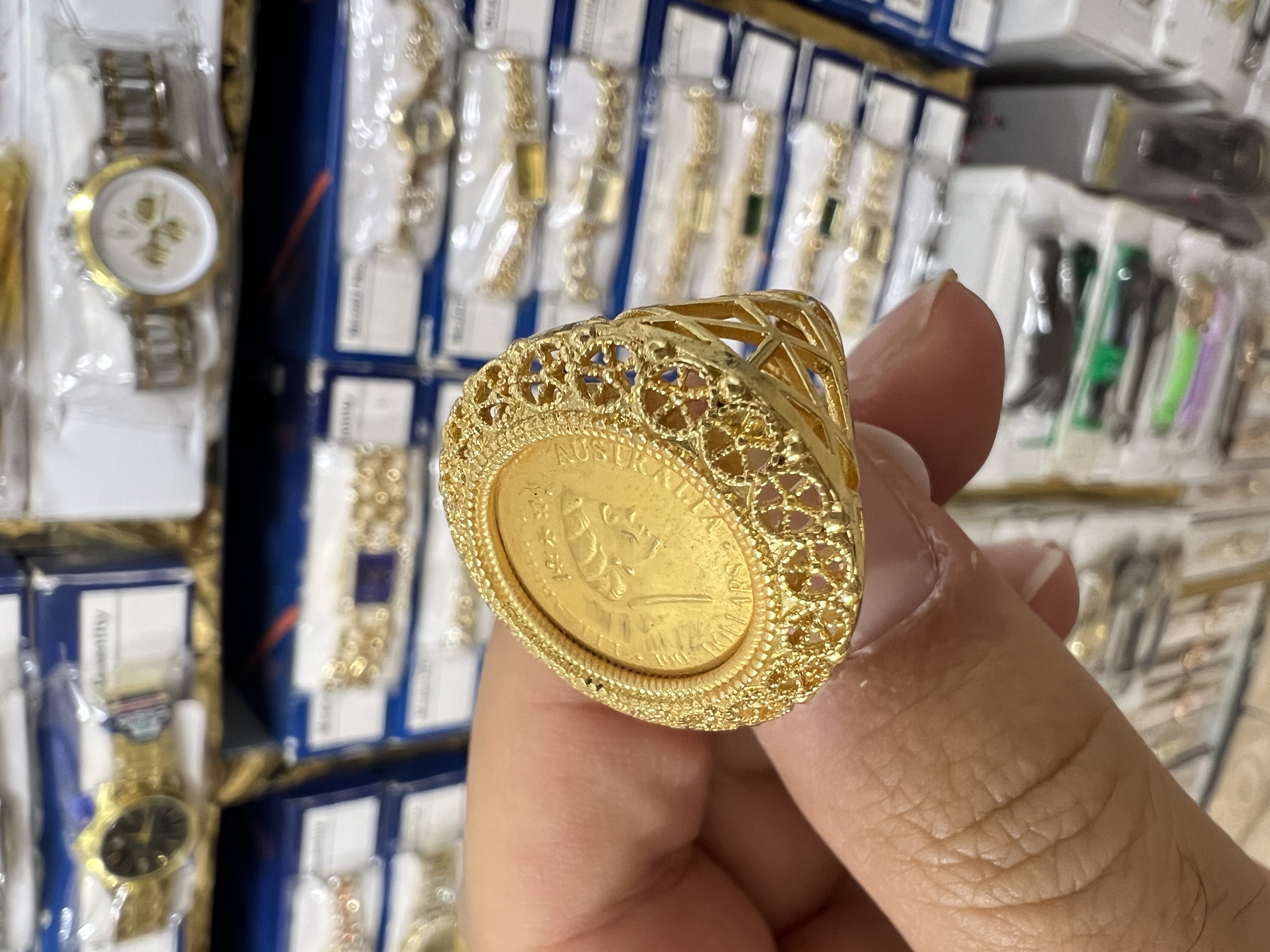 انگشتر طرح کپی طلا سکه اعلا برند Dear