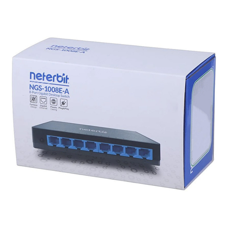 سوئیچ هشت پورت نتربیت مدل NETERBIT NGS-1008E-A