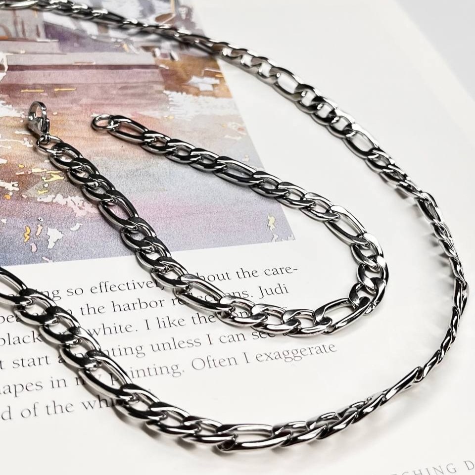 ست گردنبند و دستبند مردانه طرح کارتیر Cartier جنس استیل عیار 316 رنگ کاملا ثابت کد ztk (پس کرایه)