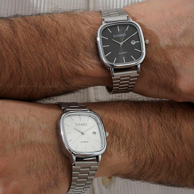 ساعت مچی مردانه Casio old money استیل تقویم دار درتنوع رنگ درجه 1 رنگ ثابت کد mp