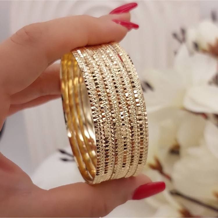 النگو طلا روس اصل پک 6 عددی سه میل