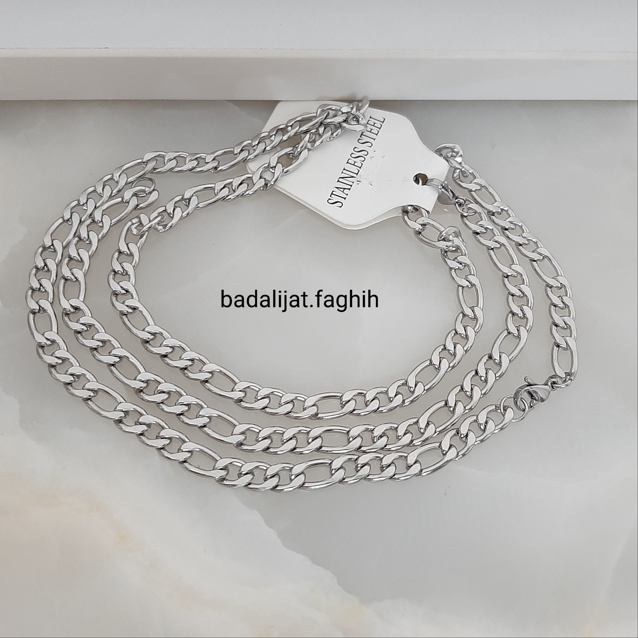 سرویس مردونه فیگارو استیل بسیار با کیفیت و کاملا رنگ ثابت طول 60 یانت و پهنا 6 میل