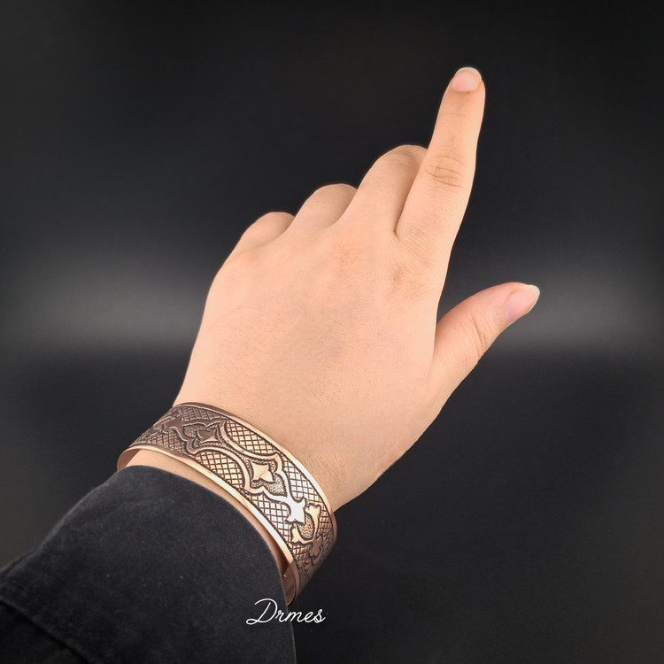 دستبند مسی مردانه و زنانه طرح امپراطور