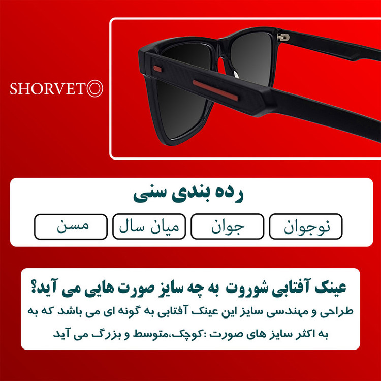 عینک آفتابی مردانه شوروت مدل BC9105