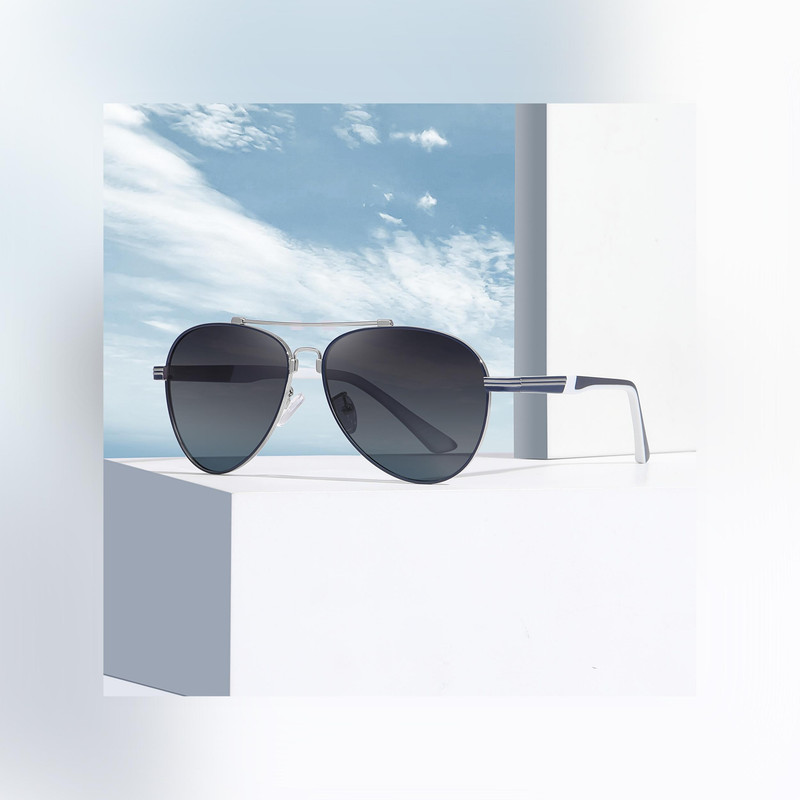 عینک آفتابی خلبانی پلاریزه آلبرت وگ مدل JS8528C05-P120 Polarized Flex