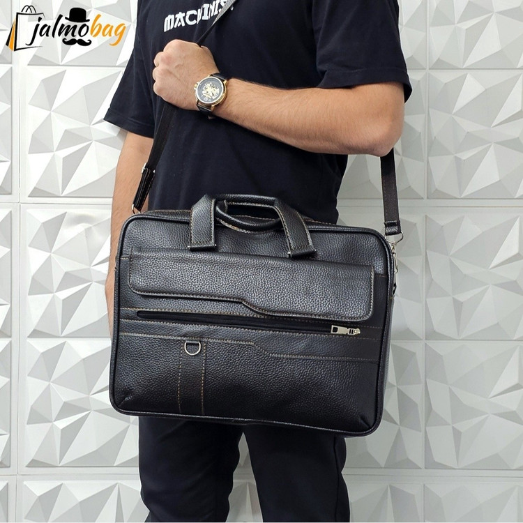 کیف اداری لپتاپی چرمی حلقه دار کشیده کد 6020