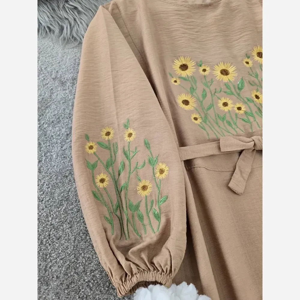 کفتان زنانه گلدوزی شده جنس بابوس فری سایز مدل اروشا