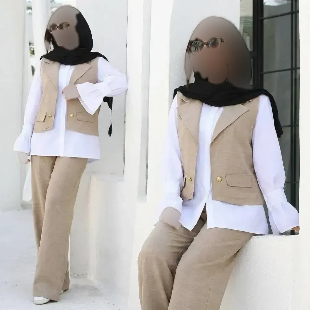 ست سه تیکه زنانه مدل شادیا جنس شانتون کوکدوزی و تترون فری سایز