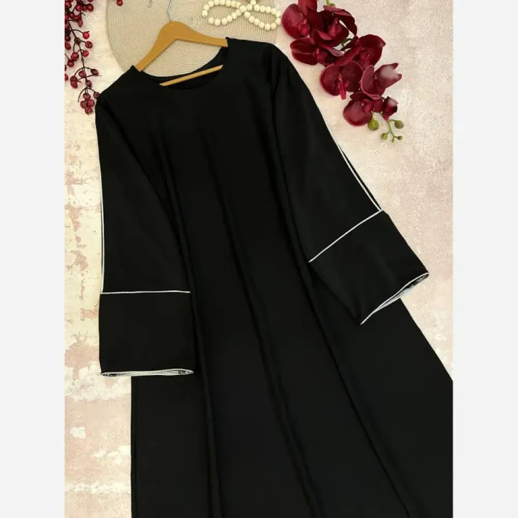 ماکسی عبا زنانه مدل ژینا جنس کرپ الیزه درجه یک سایز 40 تا 50