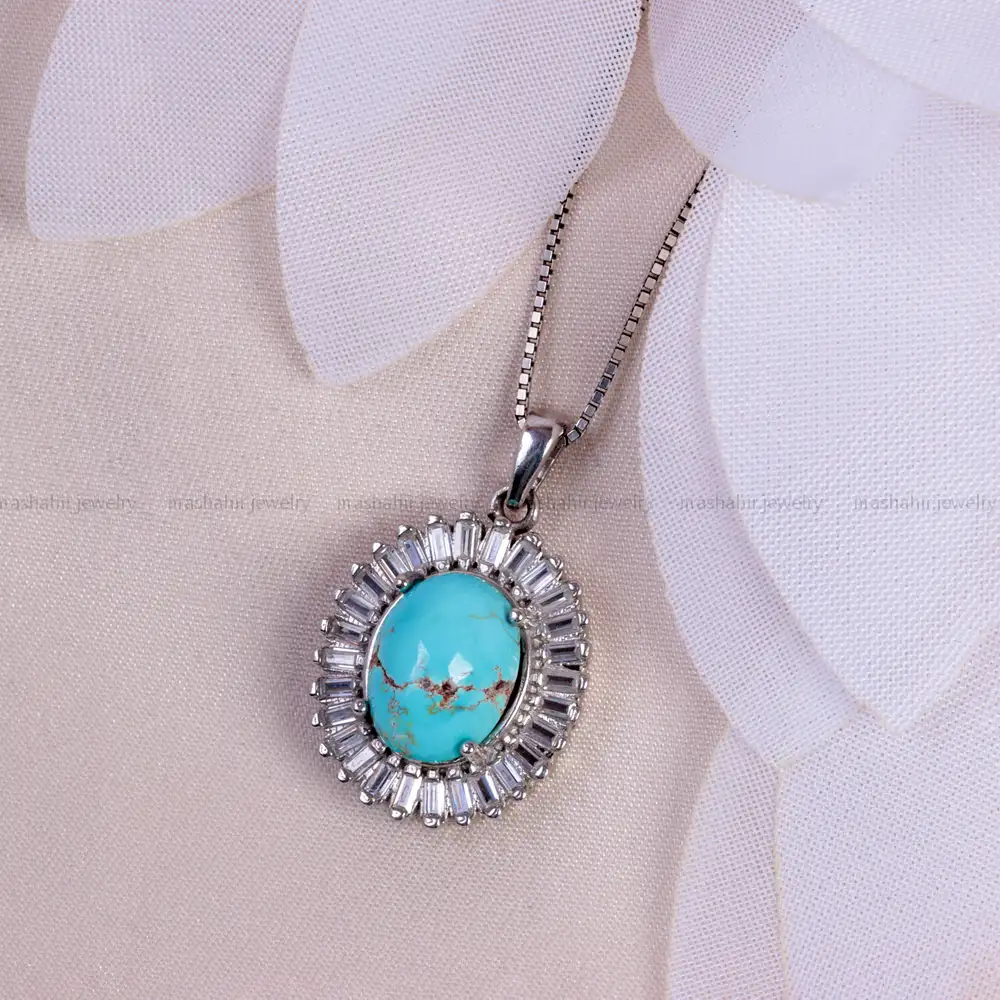 گردنبند فیروزه زنانه کد 14986