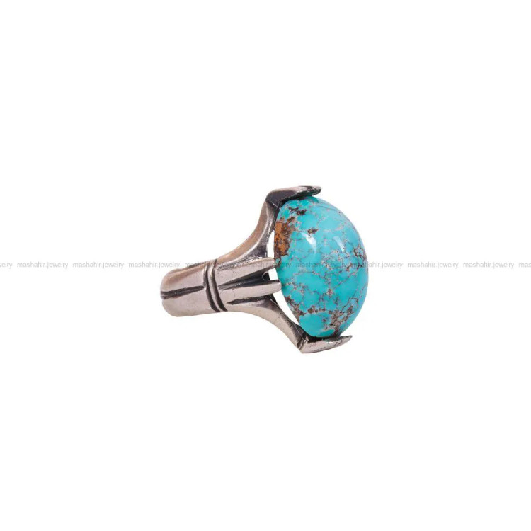 انگشتر فیروزه شجری مردانه کد 2810