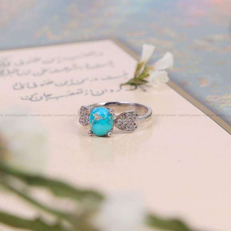 انگشتر فیروزه شجری زنانه کد 10557