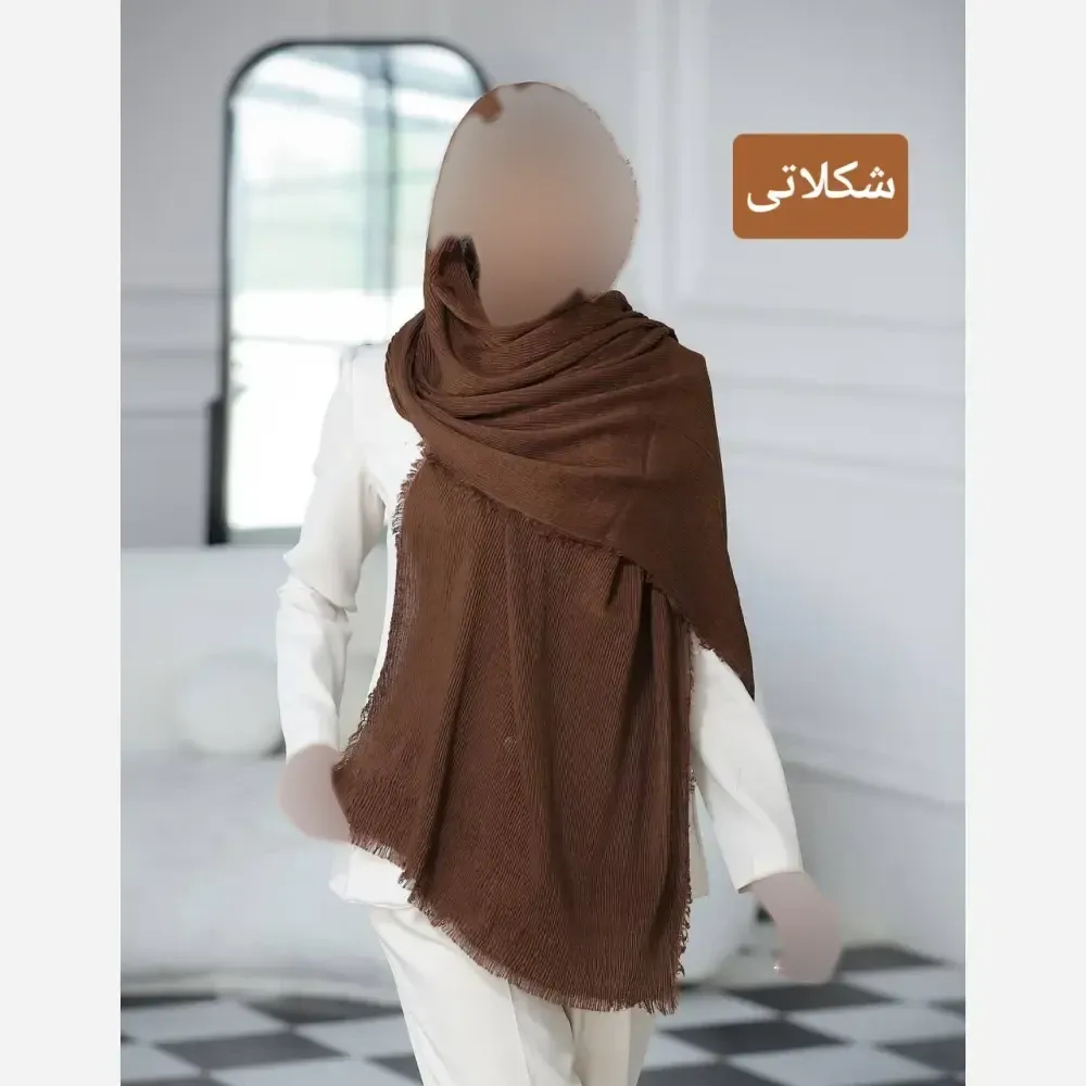 شال نخی برشکا ریزپلیسه قواره بلند تابستانی
