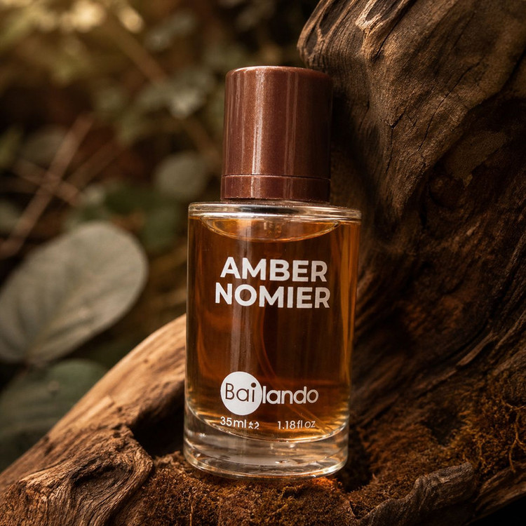 عطر جیبی مردانه بایلندو مدل Amber Nomier با رایحه گرم و شرقی حجم 35 میلی لیتر