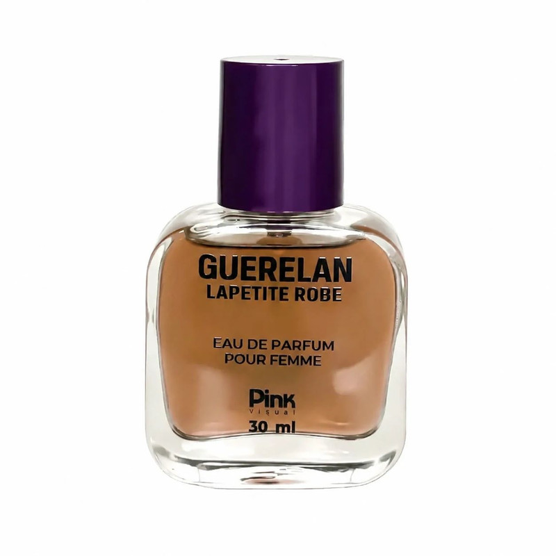 عطر جیبی زنانه پینک ویژوآل مدل Guerelan La Petite Robe با رایحه گرم و مرکباتی حجم 30 میلیلیتر