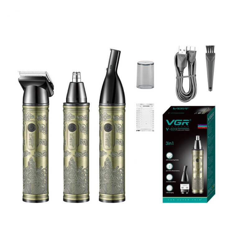 ماشین اصلاح مردانه vgr 921 (خط زن،شیور،موزن گوش و بینی،اصلاح ابرو)