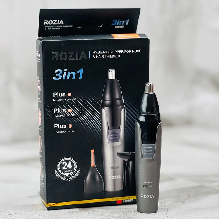 موزن گوش بینی و ابرو سه کاره روزیا مدل Rozia HD107 Ear Nose and Eyebrow Trimmer.