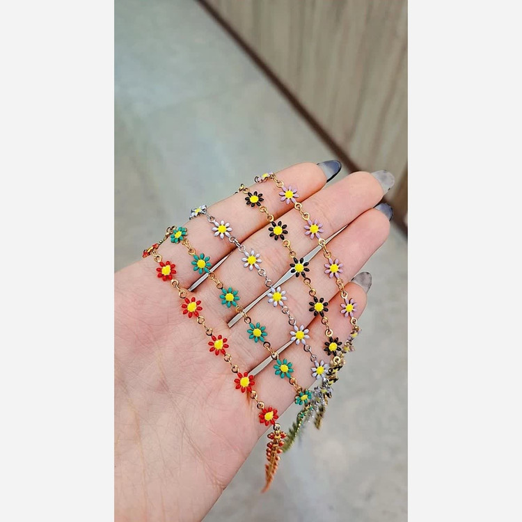 پابند بابونه چند رنگی استیل تابستونی
