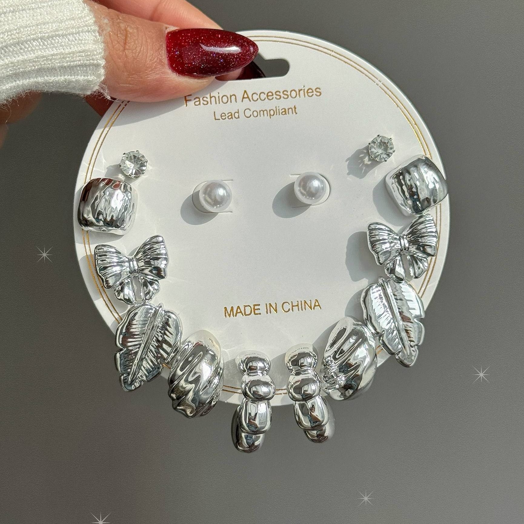 پک گوشواره 7 جفتی سیلور