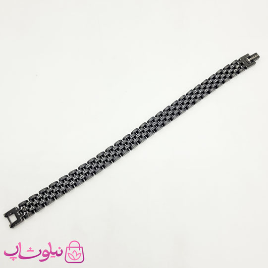 دستبند مردانه رولکس مشکی استیل کد 750