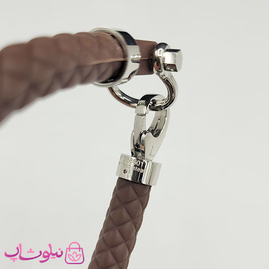 دستبند امگا رابر رنگ موکا (تناژ قهوه ای) با قفل نقره ای کیفیت مستر کد 900