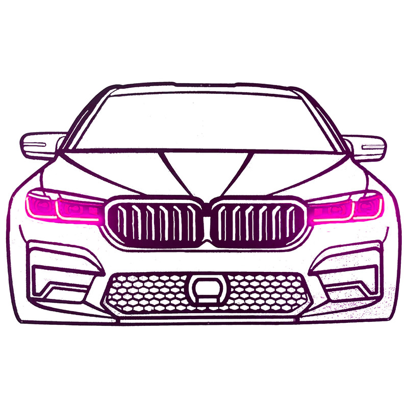چراغ دیواری نئونی طرح ماشین bmw