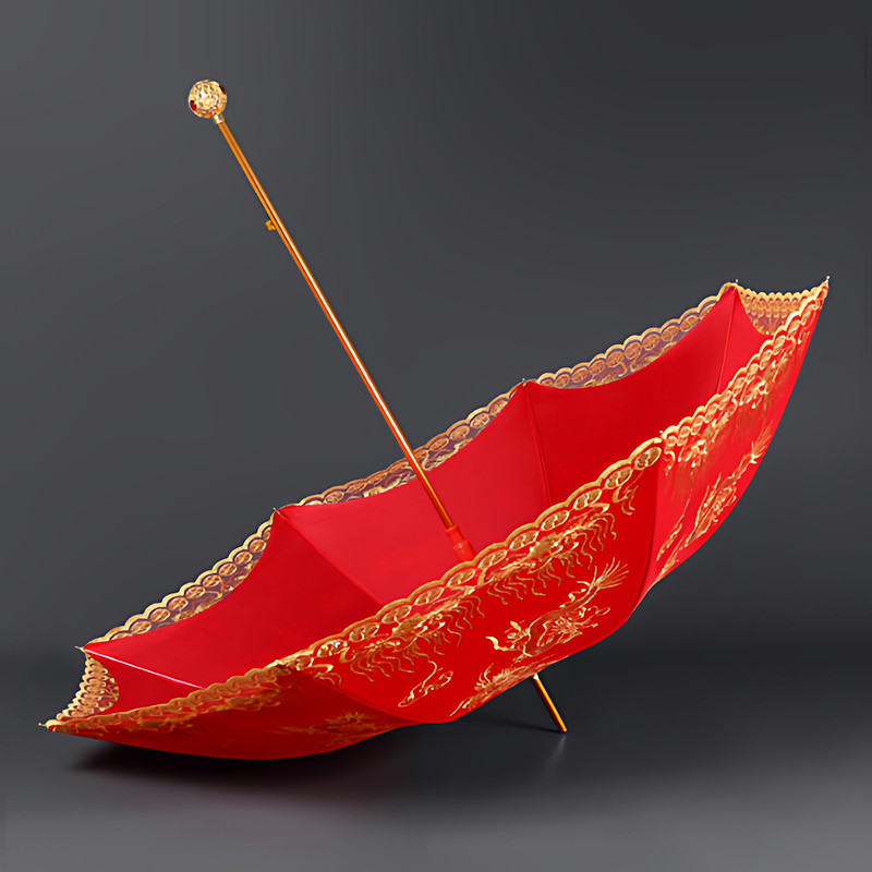 چتر 8 پره مدل پولکدار طرح Chinese Dragon قطر 95 سانتیمتر