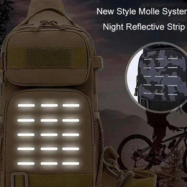 کوله پشتی یک طرفه مدل تاکتیکال شبرنگدار کد APP-242