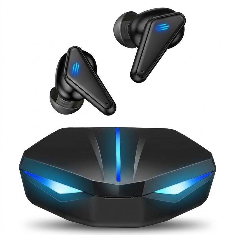 هدفون بلوتوثی مدل K55 با قابلیت حذف نویز (ANC)، درگاه شارژ USB Type-C، دارای کنترل لمسی روی گوشیها، حالت Gaming، مقاومت در برابر رطوبت و عرق
