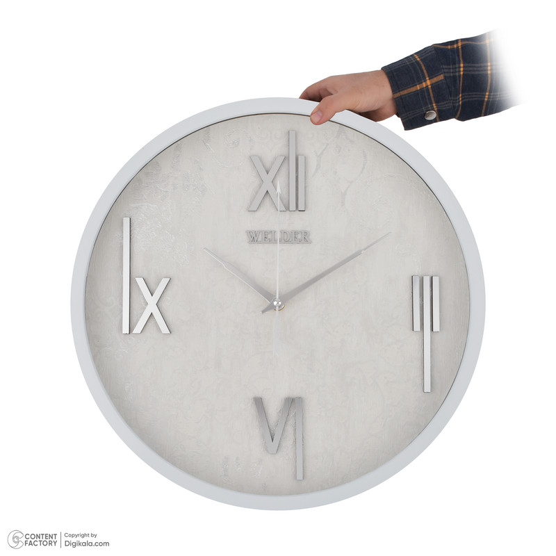 ساعت دیواری عقربهای با نشانگر رومی ولدر مدل T-403