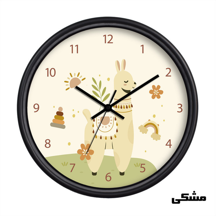 ساعت دیواری کودک سال بردز طرح لاما مدل CW-Lama