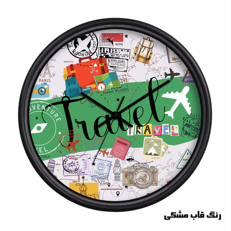 ساعت دیواری سال بردز طرح جهانگرد مدل CW-800