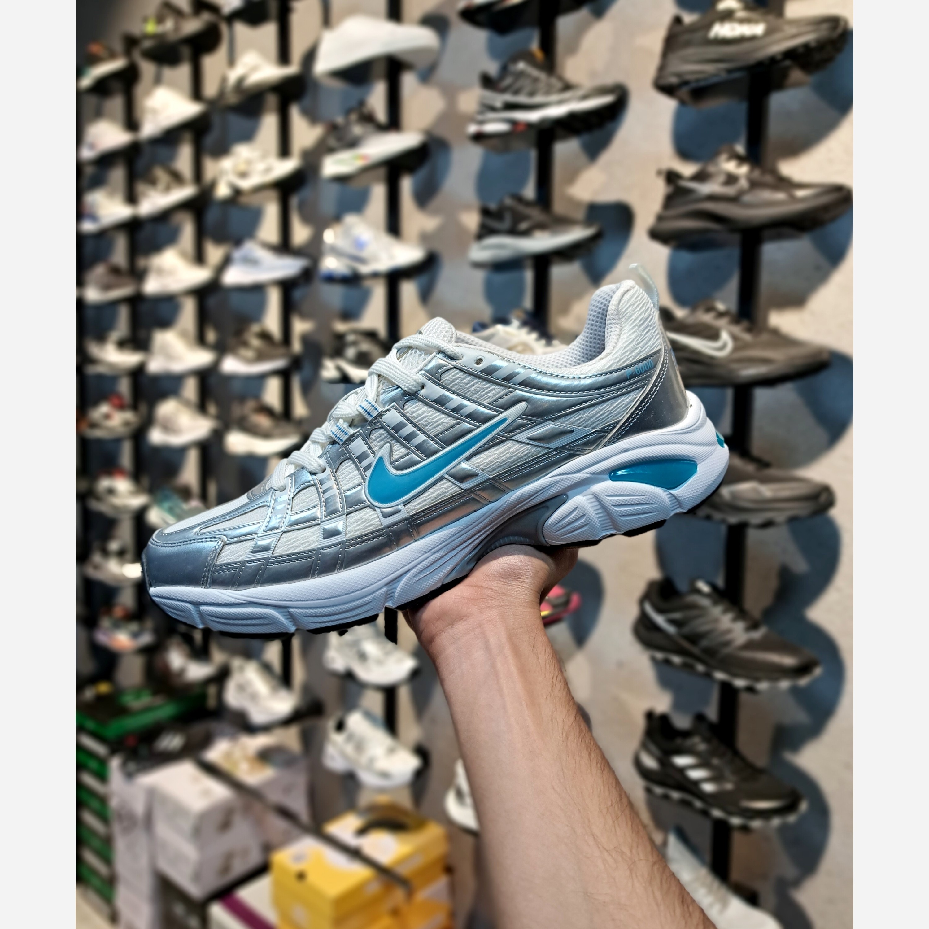 کتونی بزرگپا مردانه سفید نقره ای (کیفیتA+)