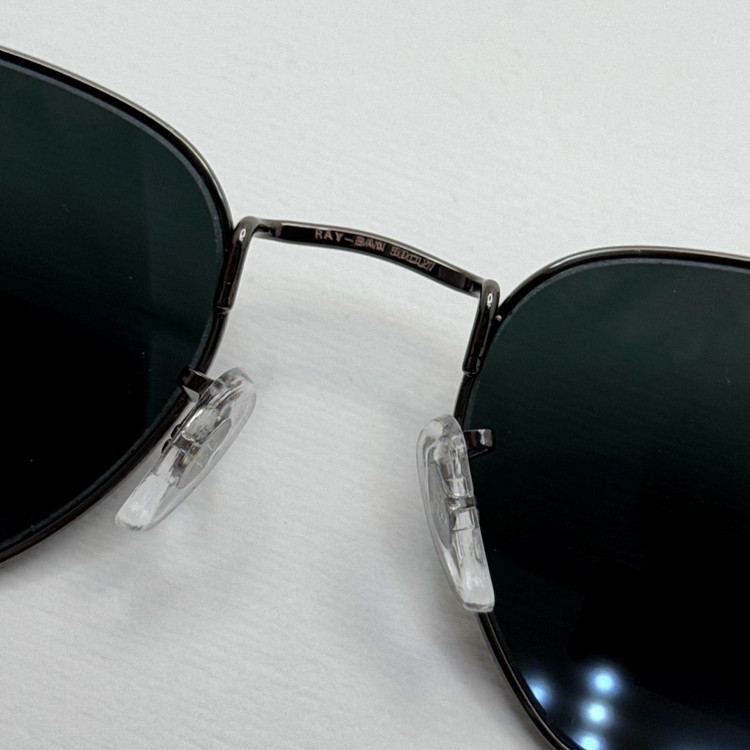 عینک ریبن هگزونال شیشه سنگ فریم نوک مدادی عدسی مشکی به همراه پک کامل ریبن کد Rayban RB 3548 (ارسال رایگان)