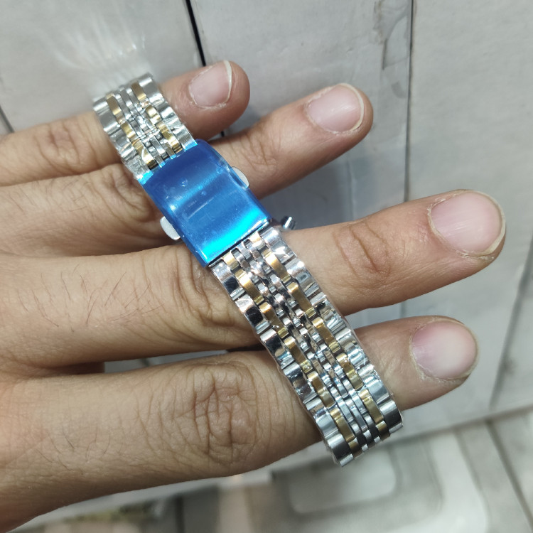 ساعت ست الگانس طرح سه موتور دورنگ طلایی نقره ای صفحه مشکی