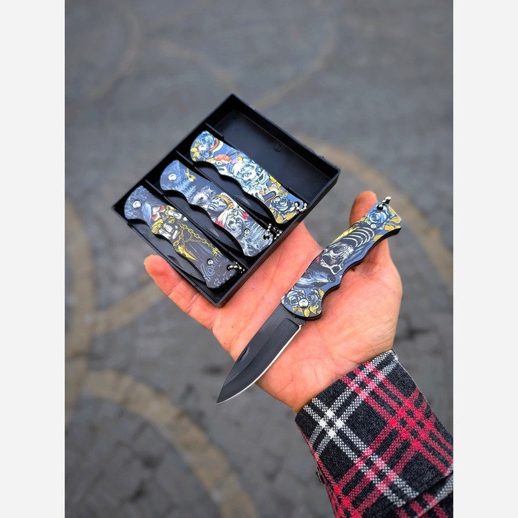 چاقو جیبی تاشو طرح دار